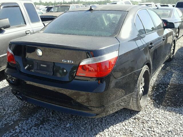 WBANB33535CN67377 - 2005 BMW 545 I BLACK photo 4