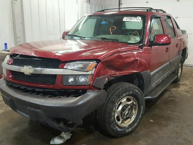 3GNEK12T94G129442 - 2004 CHEVROLET AVALANCHE MAROON photo 2