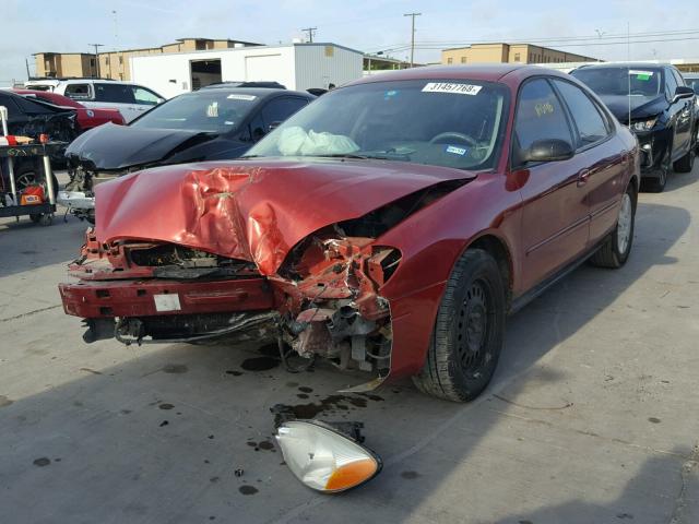 1FAFP52U31A219717 - 2001 FORD TAURUS LX RED photo 2