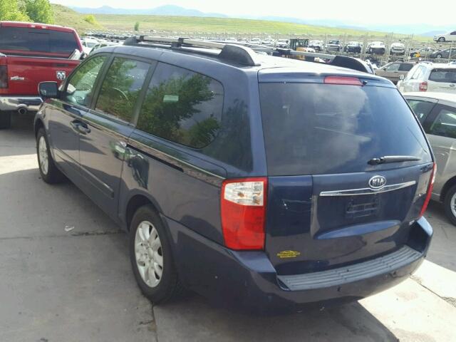 KNDMB233666042076 - 2006 KIA SEDONA BLUE photo 3