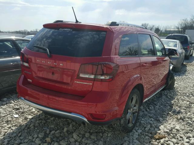 3C4PDCGBXGT114001 - 2016 DODGE JOURNEY CR RED photo 4