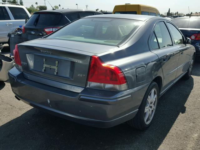 YV1RS592862526581 - 2006 VOLVO S60 2.5T GRAY photo 4