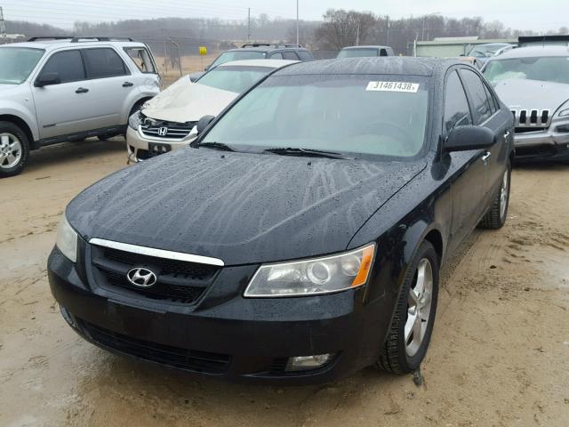 5NPEU46F66H031312 - 2006 HYUNDAI SONATA BLACK photo 2