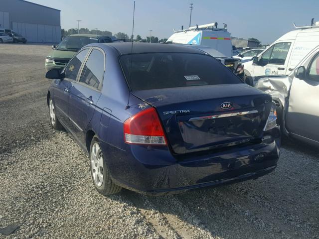 KNAFE121475400290 - 2007 KIA SPECTRA EX BLUE photo 3