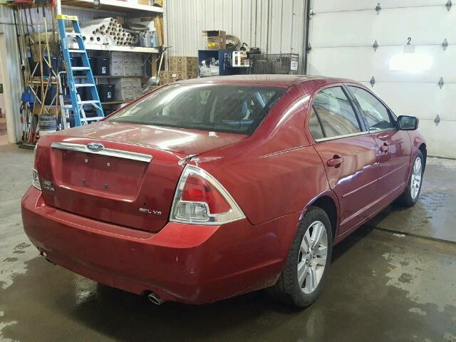 3FAHP08106R216926 - 2006 FORD FUSION SEL RED photo 4