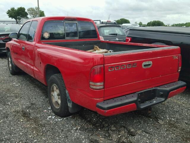 1B7GL22X3WS748153 - 1998 DODGE DAKOTA RED photo 3