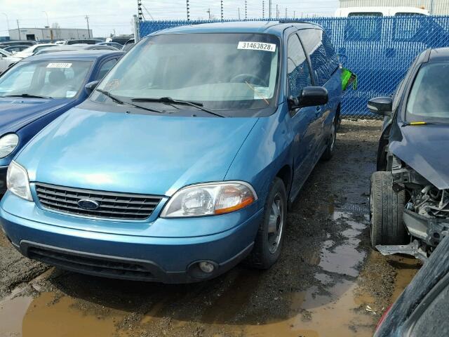 2FMZA57431BB01281 - 2001 FORD WINDSTAR S BLUE photo 2