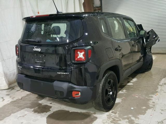 ZACCJBAB4HPF98864 - 2017 JEEP RENEGADE S Սև լուսանկար 4