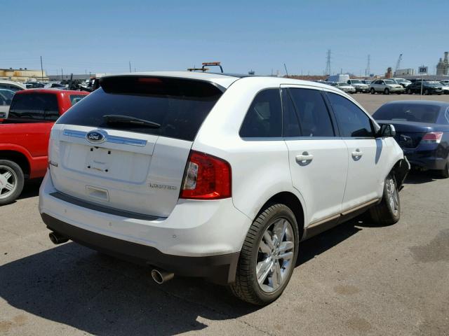 2FMDK3KC5DBB22177 - 2013 FORD EDGE LIMIT WHITE photo 4