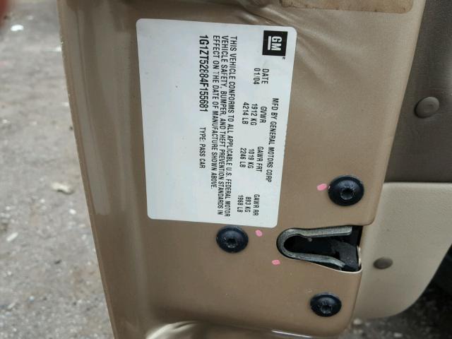 1G1ZT52884F155681 - 2004 CHEVROLET MALIBU LS 棕色 照片 10