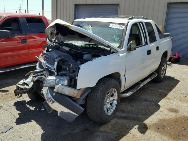 3GNEC12T94G336491 - 2004 CHEVROLET AVALANCHE WHITE photo 2