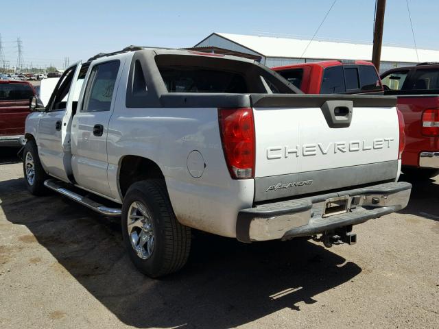 3GNEC12T94G336491 - 2004 CHEVROLET AVALANCHE WHITE photo 3