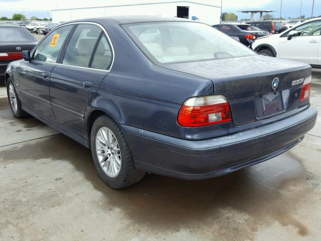 WBADT63442CH95808 - 2002 BMW 530 I AUTO BLUE photo 3