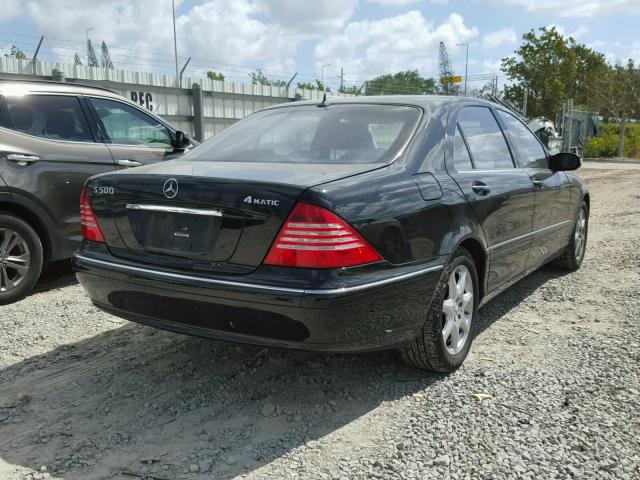 WDBNG84J74A413650 - 2004 MERCEDES-BENZ S 500 4MAT BLACK photo 4