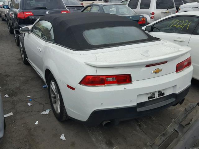 2G1FD3D30F9270227 - 2015 CHEVROLET CAMARO LT WHITE photo 3