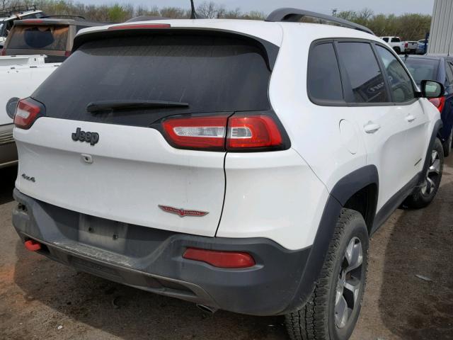 1C4PJMBS2GW360542 - 2016 JEEP CHEROKEE T WHITE photo 4