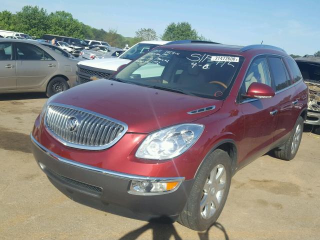 5GAER23768J124734 - 2008 BUICK ENCLAVE CX RED photo 2