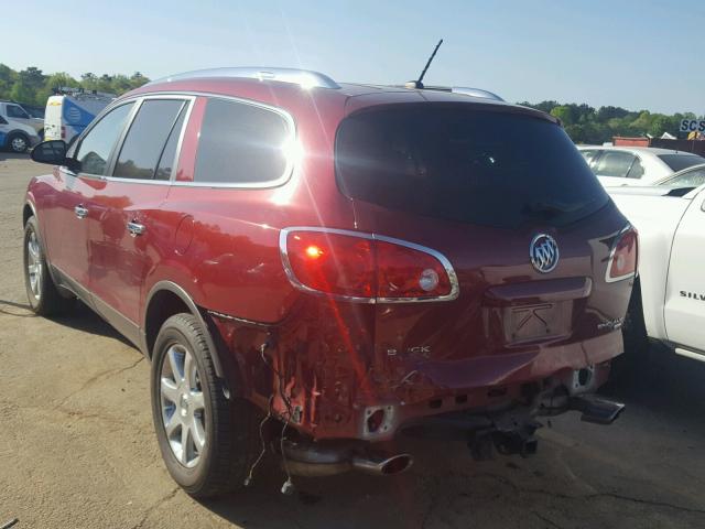 5GAER23768J124734 - 2008 BUICK ENCLAVE CX RED photo 3