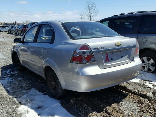 KL1TD55698B172465 - 2008 CHEVROLET AVEO BASE Gümüş foto 3