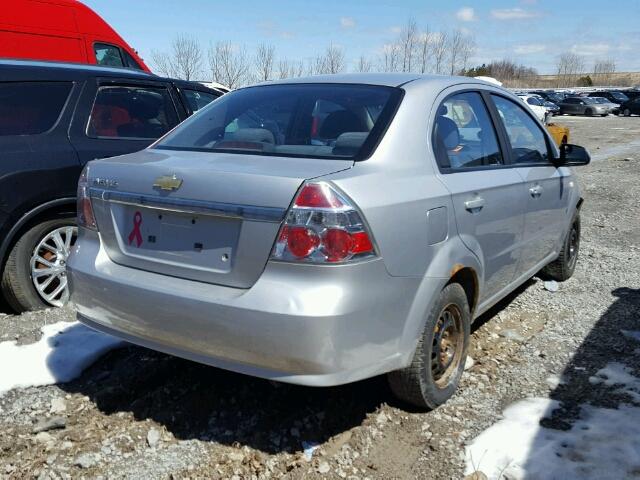 KL1TD55698B172465 - 2008 CHEVROLET AVEO BASE Gümüş foto 4