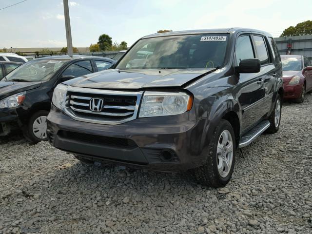 5FNYF3H53EB005334 - 2014 HONDA PILOT EXL BROWN photo 2