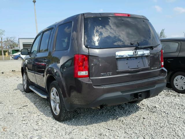 5FNYF3H53EB005334 - 2014 HONDA PILOT EXL BROWN photo 3