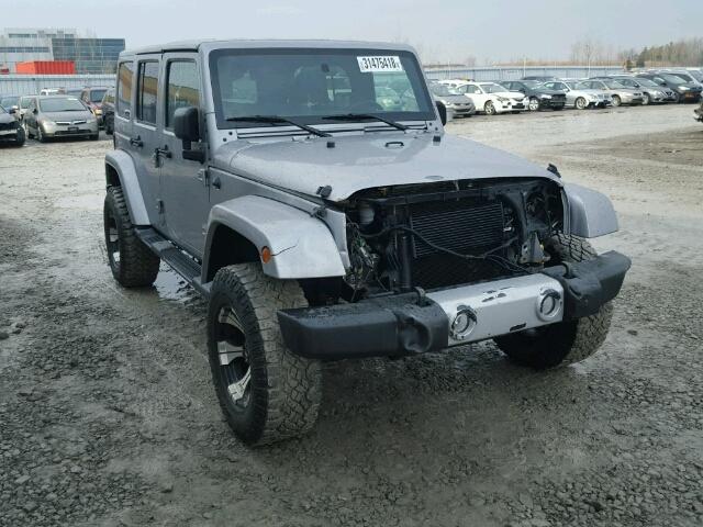 1C4BJWEG0FL727547 - 2015 JEEP WRANGLER U SILVER photo 1