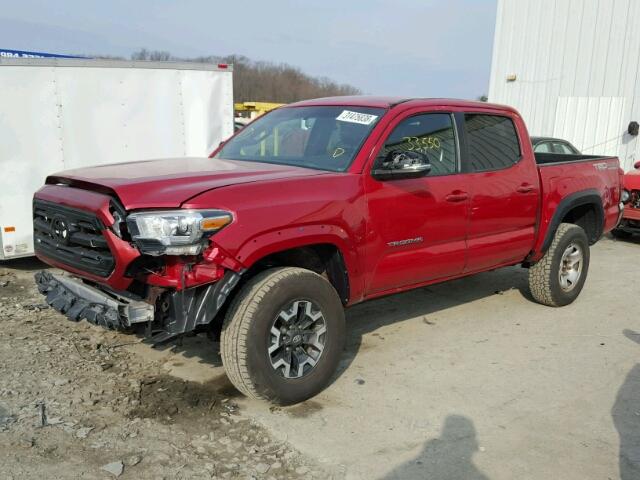 3TMCZ5AN9GM011340 - 2016 TOYOTA TACOMA DOU RED photo 2