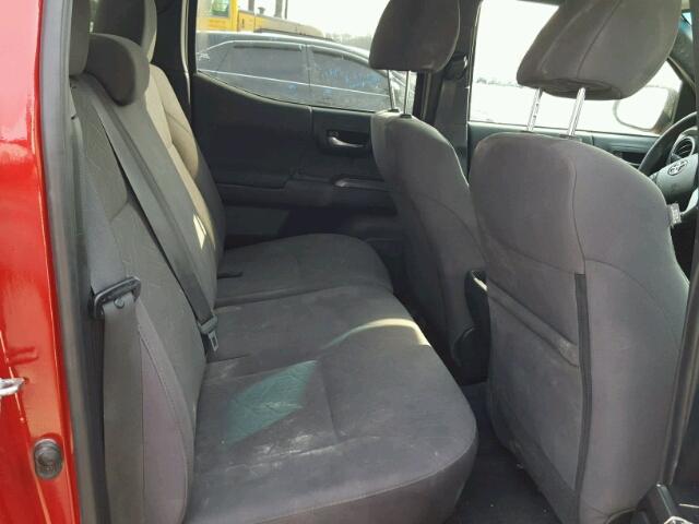 3TMCZ5AN9GM011340 - 2016 TOYOTA TACOMA DOU RED photo 6