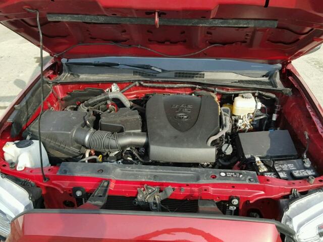 3TMCZ5AN9GM011340 - 2016 TOYOTA TACOMA DOU RED photo 7
