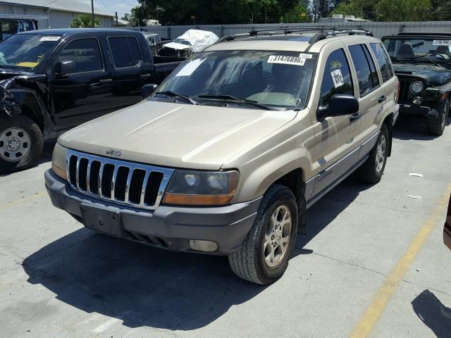 1J4GW48S31C627943 - 2001 JEEP GRAND CHER BEIGE photo 2