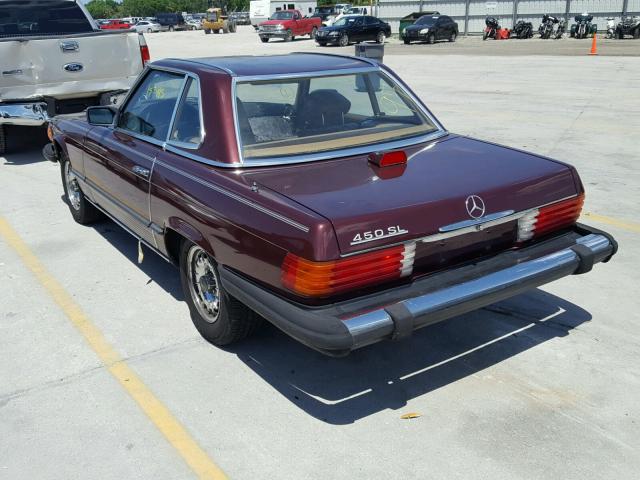 WDB10704412064631 - 1980 MERCEDES-BENZ E MAROON photo 3