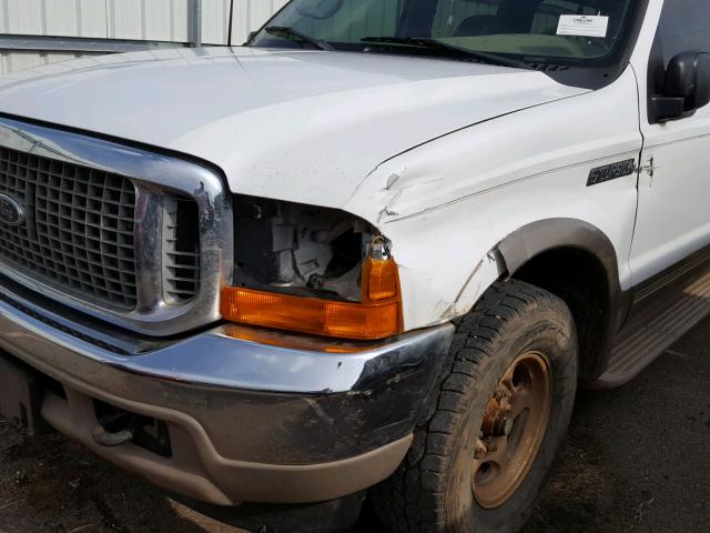 1FMNU42S0YEC61624 - 2000 FORD EXCURSION WHITE photo 9