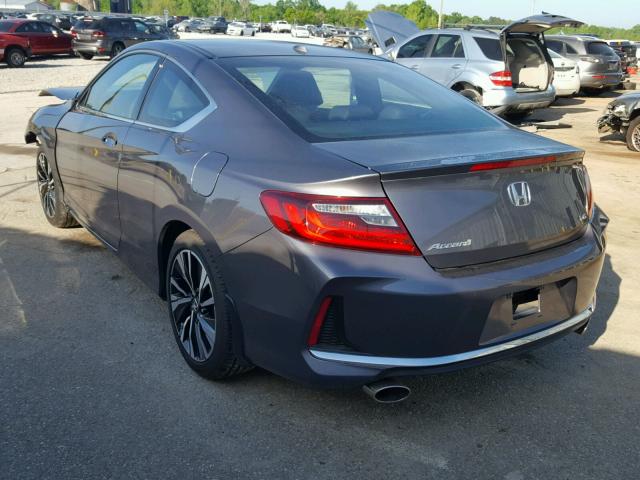 1HGCT2A89GA006261 - 2016 HONDA ACCORD EXL CHARCOAL photo 3