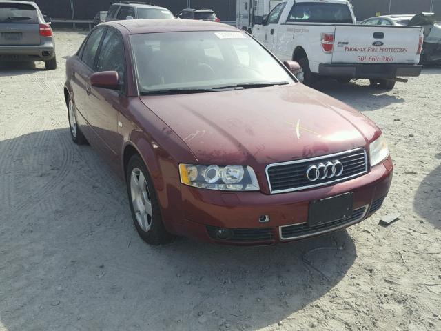 WAUJC68E04A236191 - 2004 AUDI A4 1.8T MAROON photo 1