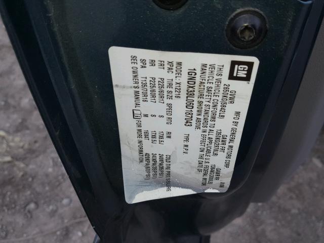 1GNDX33L06D187043 - 2006 CHEVROLET UPLANDER L 灰色 照片 10