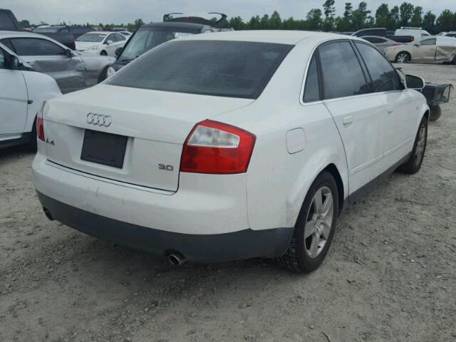 WAUJT68E52A308984 - 2002 AUDI A4 3.0 WHITE photo 4