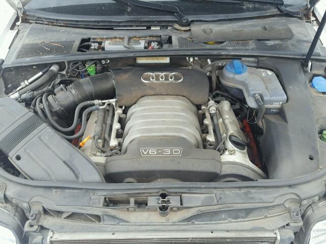 WAUJT68E52A308984 - 2002 AUDI A4 3.0 WHITE photo 7