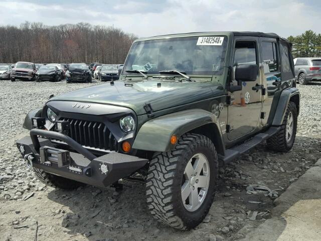 1J4GB59107L142207 - 2007 JEEP WRANGLER S 绿色 照片 2