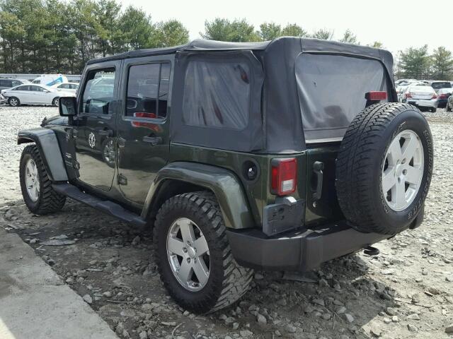 1J4GB59107L142207 - 2007 JEEP WRANGLER S 绿色 照片 3