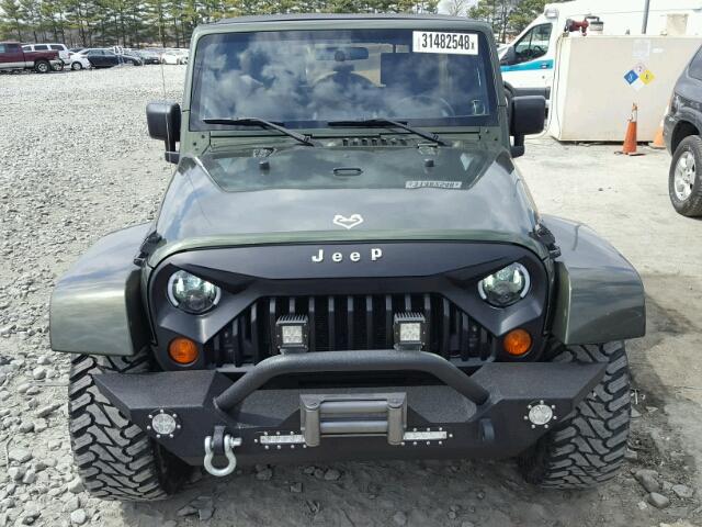 1J4GB59107L142207 - 2007 JEEP WRANGLER S 绿色 照片 9