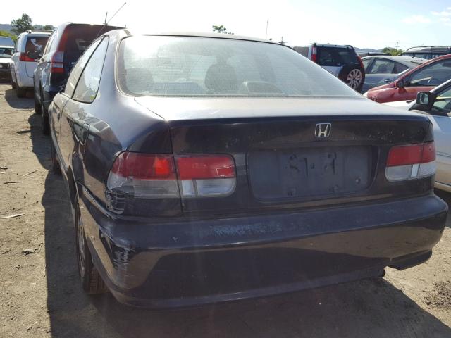 1HGEJ7123YL096505 - 2000 HONDA CIVIC HX BLACK photo 3