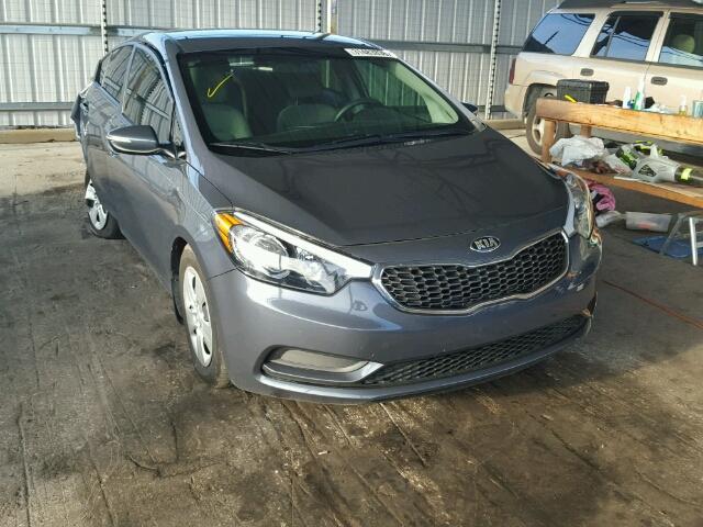 KNAFX4A60F5327264 - 2015 KIA FORTE LX BLUE photo 1