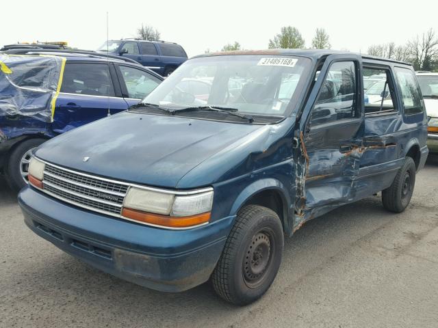2P4GH2538RR719162 - 1994 PLYMOUTH VOYAGER GREEN photo 2