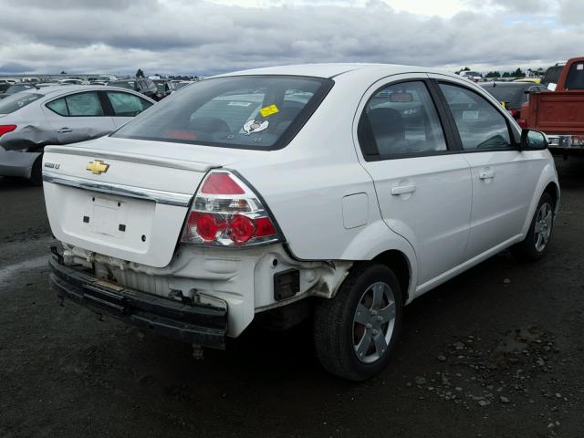 KL1TD5DE2AB047743 - 2010 CHEVROLET AVEO LS 白色 照片 4