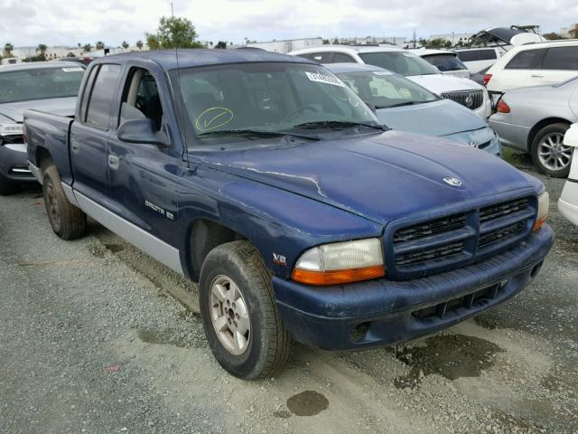 1B7HL48XX2S686218 - 2002 DODGE DAKOTA QUA BLUE photo 1