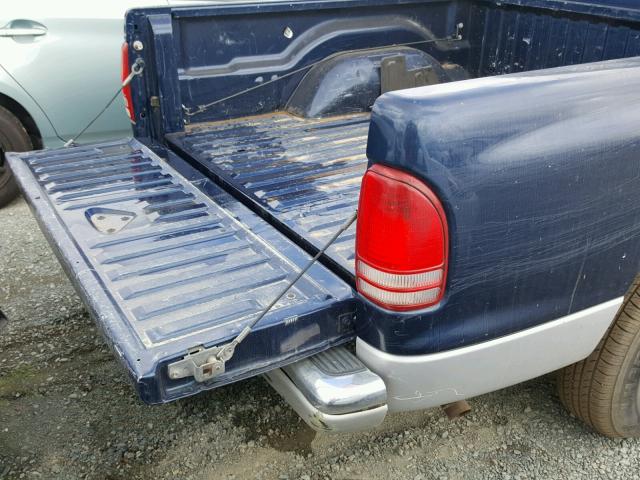 1B7HL48XX2S686218 - 2002 DODGE DAKOTA QUA BLUE photo 9