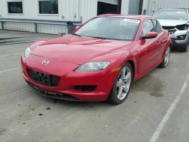 JM1FE173840122015 - 2004 MAZDA RX8 RED photo 2