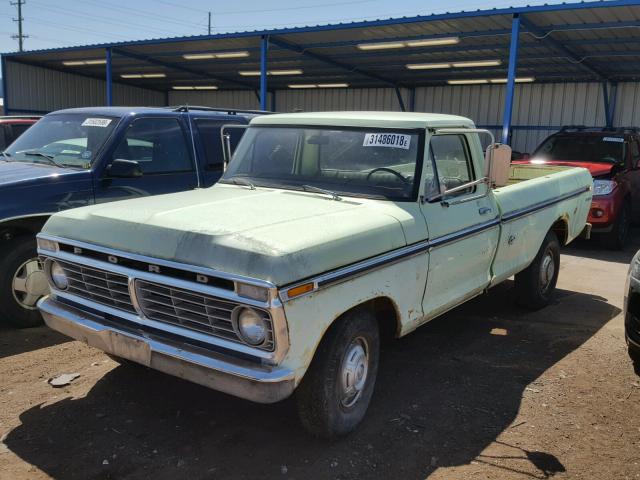 F25HKR69805 - 1973 FORD F 250 GREEN photo 2