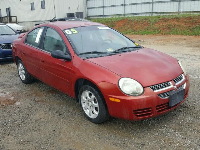 1B3ES56C95D278119 - 2005 DODGE NEON SXT RED photo 1